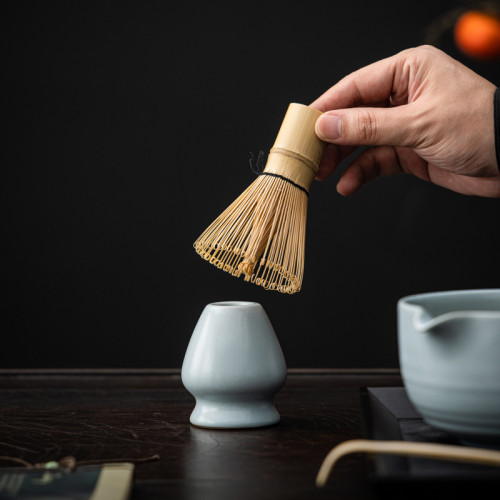 新中式汝窰汝瓷抹茶碗茶道套裝點茶刷茶筅開片可養陶瓷