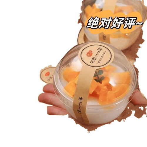 雙皮奶專用杯一次性布丁杯子帶蓋塑膠碗酸奶甜品商用湯碗打包餐盒