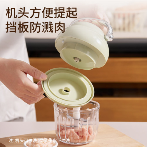 泡芙電動食物料理機充電式迷你家用廚房擣蒜器寶寶輔食機大功率