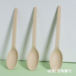 可降解16cm餐具PSM玉米澱粉基勺子一次性環保耐熱耐冷堂食食品級
