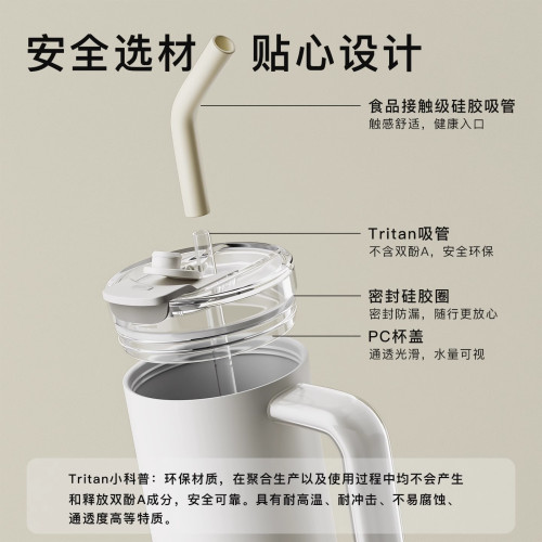 捷安璽巨無霸水杯大容量吸管杯子大號保溫杯女生高顔值保冷冰霸杯