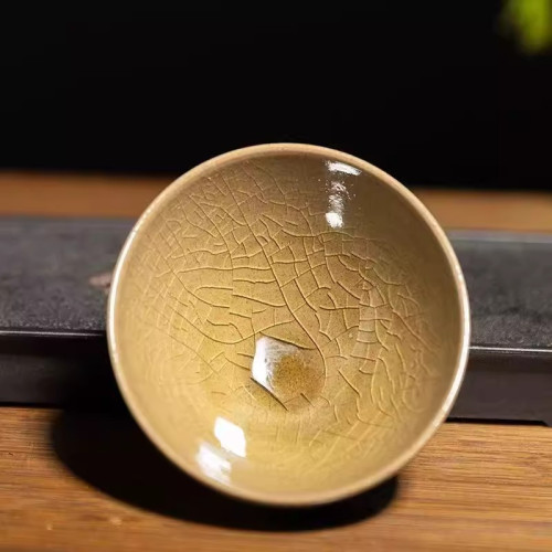 建盞茶杯純手工陶瓷茶具百花盞主人杯品茗杯
