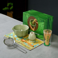 花瓣抹茶碗陶瓷日式打抹茶用套裝茶筅百本立竹子抹茶刷宋代點茶