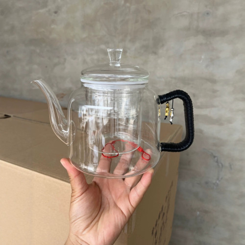 高硼矽耐高溫玻璃家用加厚耐熱蒸煮一體泡茶壺煮茶壺蒸茶器燒水壺
