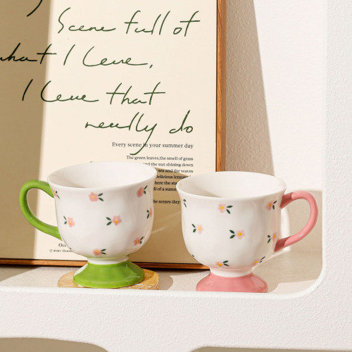 手繪紅色愛心陶瓷馬克杯高顔值水杯創意釉下彩杯子情侶咖啡杯可愛 手繪紅色愛心陶瓷馬克杯高顔值水杯創意釉下彩杯子情侶咖啡杯可愛