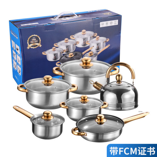 不鏽鋼套鍋套裝湯鍋煎鍋烹飪鍋cookingpot炊具pot set