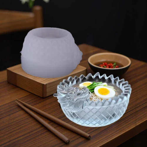 米頌 龍形冰碗矽膠模具DIY免烤箱三文魚鮑魚刺身冷面甜水冰碗磨具