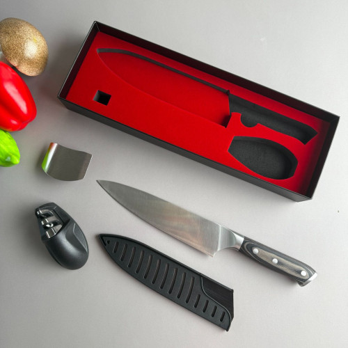 8英寸廚師刀家用磨刀器護手切套裝西式廚房刀具8寸廚師