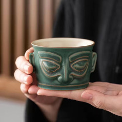 三星堆盃子高端德化陶瓷茶盃主人盃功夫茶具品茗盃喝茶單盃防燙手