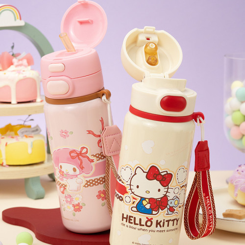 玉桂狗兒童保溫杯小學生女孩高顔值上學專用2025新款三用飲水杯子