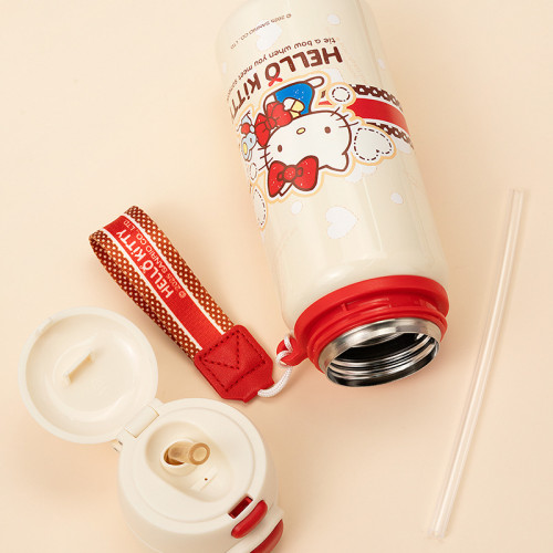 玉桂狗兒童保溫杯小學生女孩高顔值上學專用2025新款三用飲水杯子