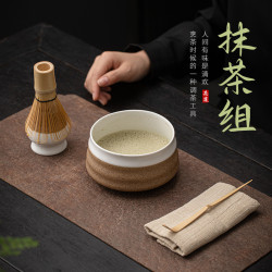 日式復古宋代點茶器具套茶筅百本立抹茶碗家用茶道配件陶瓷茶工具