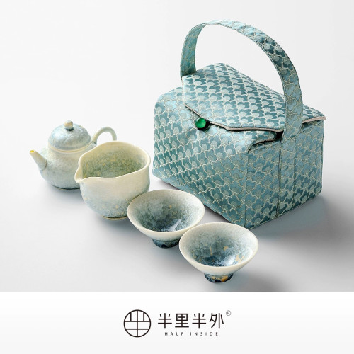 「菸青」180ML窰變結晶冰花陶瓷茶海分茶器公道杯功夫茶具伴手禮