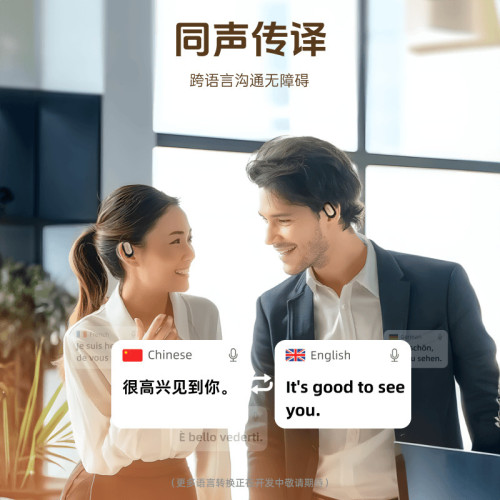 Newmine紐曼M16智能小度AI辦公藍牙耳機掛耳式翻譯禮品