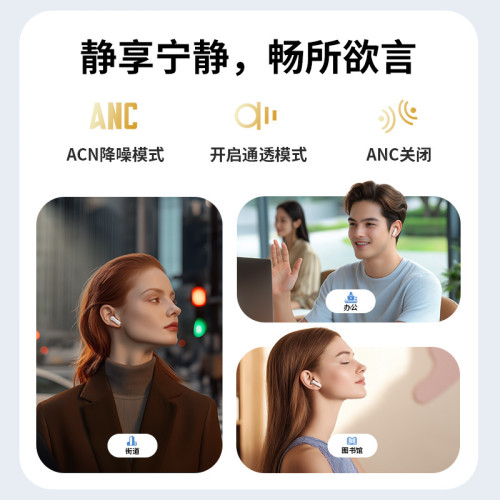 ai翻譯藍牙耳機可觸控屏降噪藍牙耳機無線