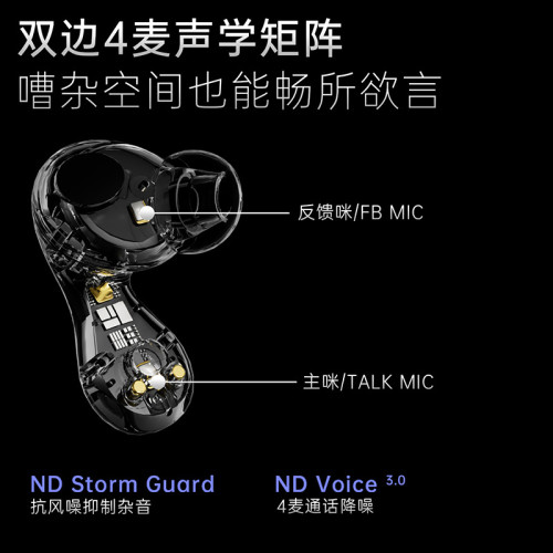 ND Pulsar脈沖星藍牙5.4四麥通話降噪13mmHifi動圈入耳式藍牙耳機