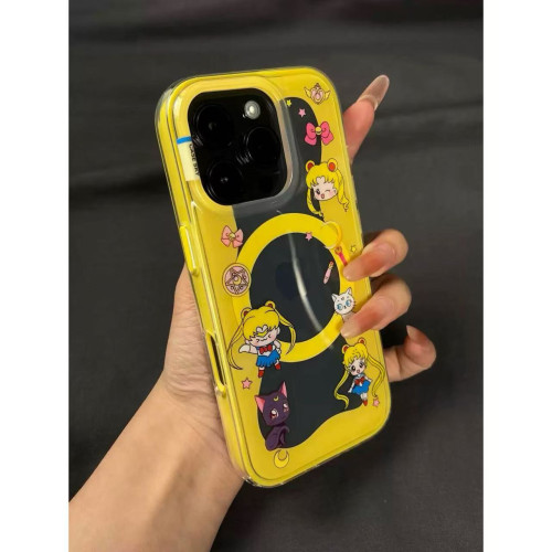 日韓簡約美少女磁吸支架適用iPhone16promax蘋果15新款13女14爆款