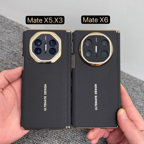 適用華爲matex5手機殼雙中軸保護x6典藏版素皮電鍍鏡頭全包防摔殼