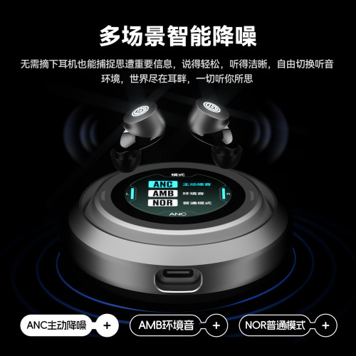 嗶哩嗶哩SONGX Vsinger洛天依聯名觸控螢幕藍牙耳機自帶內存MP3