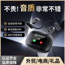 爆款觸控彩色螢幕倉掛耳式藍牙耳機真無線運動ows不入耳