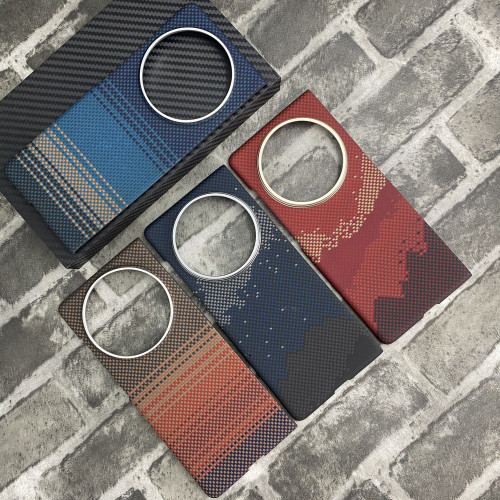 適用vivoxfold5手機殼凱夫拉中軸磁吸碳纖維保護套新品x fold5