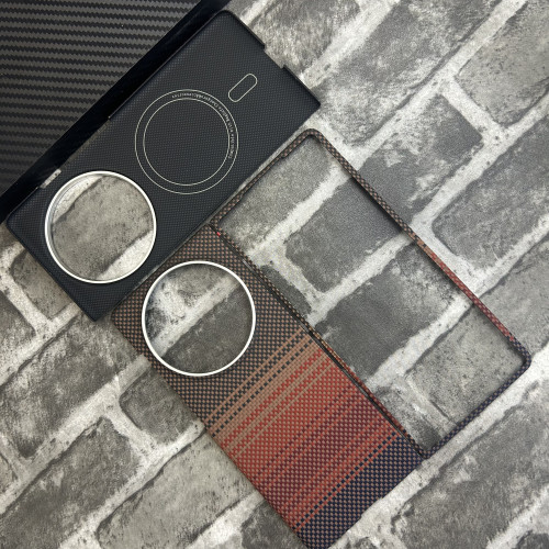 適用vivoxfold5手機殼凱夫拉中軸磁吸碳纖維保護套新品x fold5