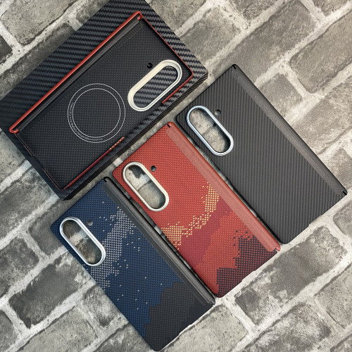 適用三星 zfold7中軸手機殼凱夫拉磁吸SAMSUNG fold7芳綸纖維保護