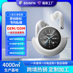 新款觸控屏顯降噪藍牙耳機低延遲電競遊戯入耳式真無線耳機