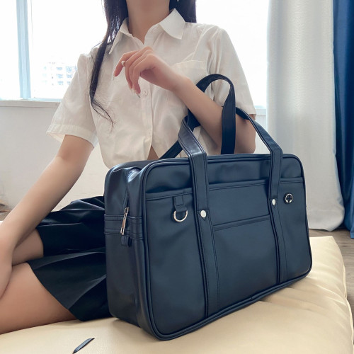 pu製服包jk大號手提書包學院校供日系高中生男女單肩後後背包公文包 pu製服包jk大號手提書包學院校供日系高中生男女單肩後後背包公文包