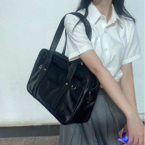 pu製服包jk大號手提書包學院校供日系高中生男女單肩後後背包公文包 pu製服包jk大號手提書包學院校供日系高中生男女單肩後後背包公文包