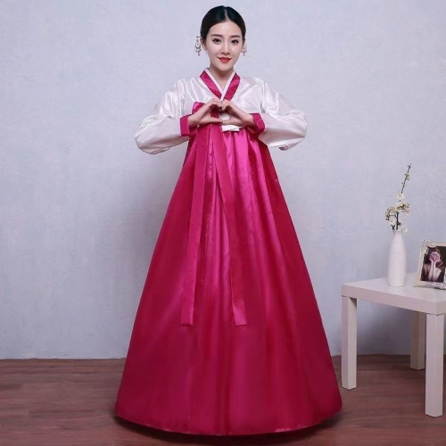 女士韓服大長今舞蹈表演傳統朝鮮族女服裝民族服飾改良韓國韓服女