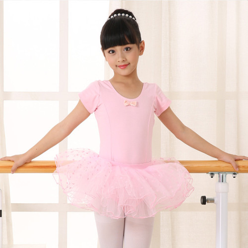 兒童舞蹈服幼兒芭蕾舞蹈裙女童短袖六一演出表演練功考級服蓬蓬裙
