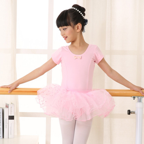兒童舞蹈服幼兒芭蕾舞蹈裙女童短袖六一演出表演練功考級服蓬蓬裙