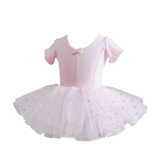 兒童舞蹈服幼兒芭蕾舞蹈裙女童短袖六一演出表演練功考級服蓬蓬裙