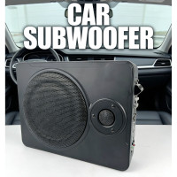 汽車音響車用超薄座位低音砲8寸10寸帶高音低音砲12v配線