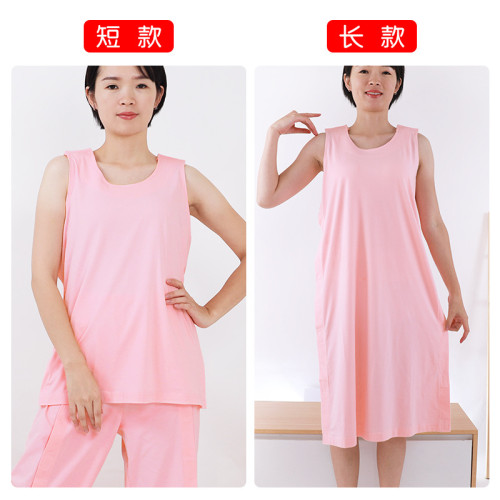 易穿脫病號服病員服無袖男女款背心方便穿脫肩部肋骨髕骨折護理服