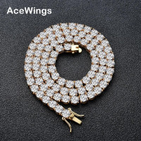 Tennis Chain 3mm4mm5mm鋯石項鍊網球鏈歐美手鏈單排項鍊嘻哈飾品
