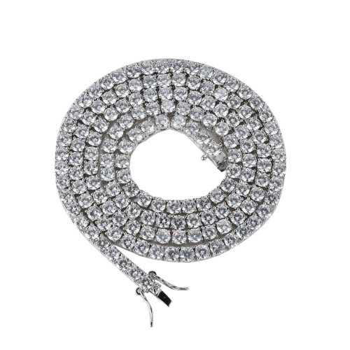 Tennis Chain 3mm4mm5mm鋯石項鍊網球鏈歐美手鏈單排項鍊嘻哈飾品