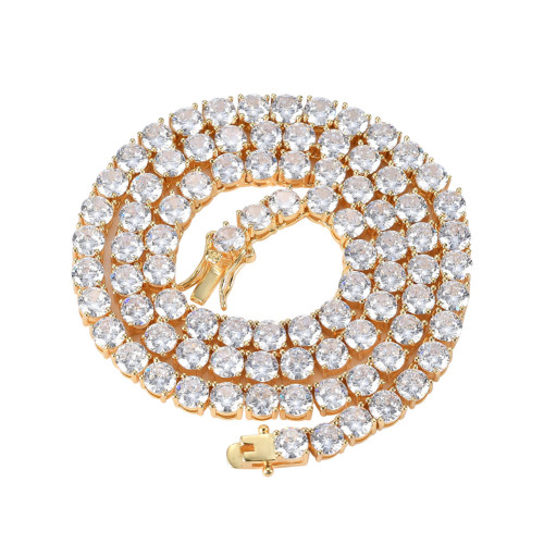 Tennis Chain 3mm4mm5mm鋯石項鍊網球鏈歐美手鏈單排項鍊嘻哈飾品
