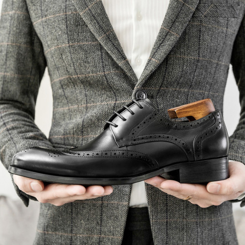 布洛克男鞋新款英倫皮鞋男皮鞋雕花男休閒鞋皮鞋shoes men