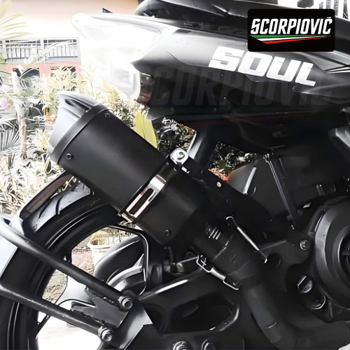 新款改裝轟天砲排氣管砲筒黃龍600/300天蠍摩托車改裝跑車聲通用