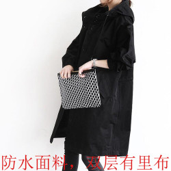 歐美防水外套中長款風衣女2020春新款寬松女裝