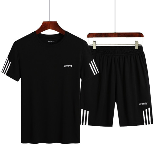 夏季運動套裝男大碼速乾t恤速乾衣短袖戶外健身服文化衫團隊