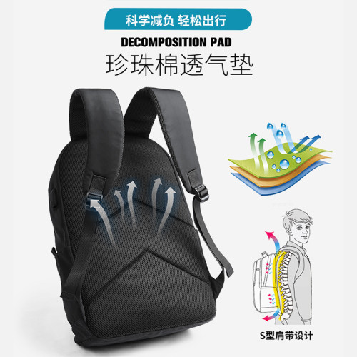 男士後後背包潮流雙肩包旅行休閒學生書包爆款wish