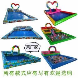 兒童沙灘玩具充氣沙池決明子玩具沙池套裝海洋球池廣場擺攤沙池