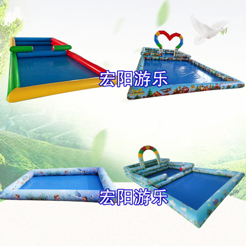 兒童沙灘玩具充氣沙池決明子玩具沙池套裝海洋球池廣場擺攤沙池