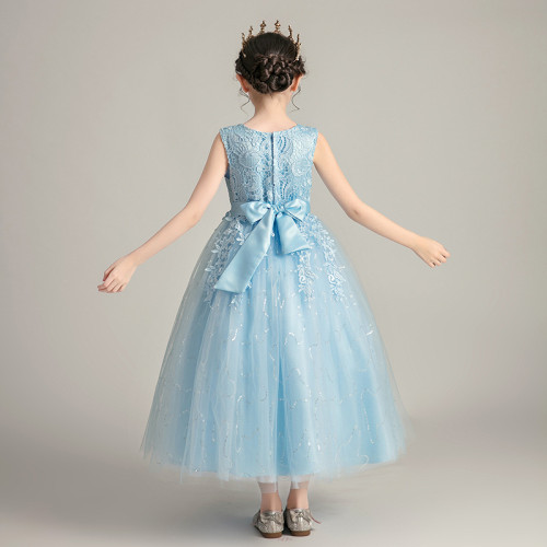 兒童禮服蓬蓬裙婚紗裙子新款無袖女童公主裙生日鋼琴演出服連衣裙