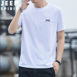 新圖JEEP SPIRIT夏季透氣圓領印花休閒短袖t恤衫HL279052