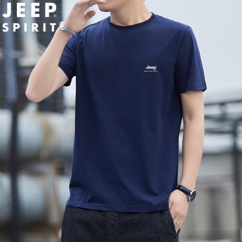 新圖JEEP SPIRIT夏季透氣圓領印花休閒短袖t恤衫HL279052
