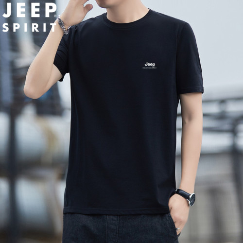 新圖JEEP SPIRIT夏季透氣圓領印花休閒短袖t恤衫HL279052